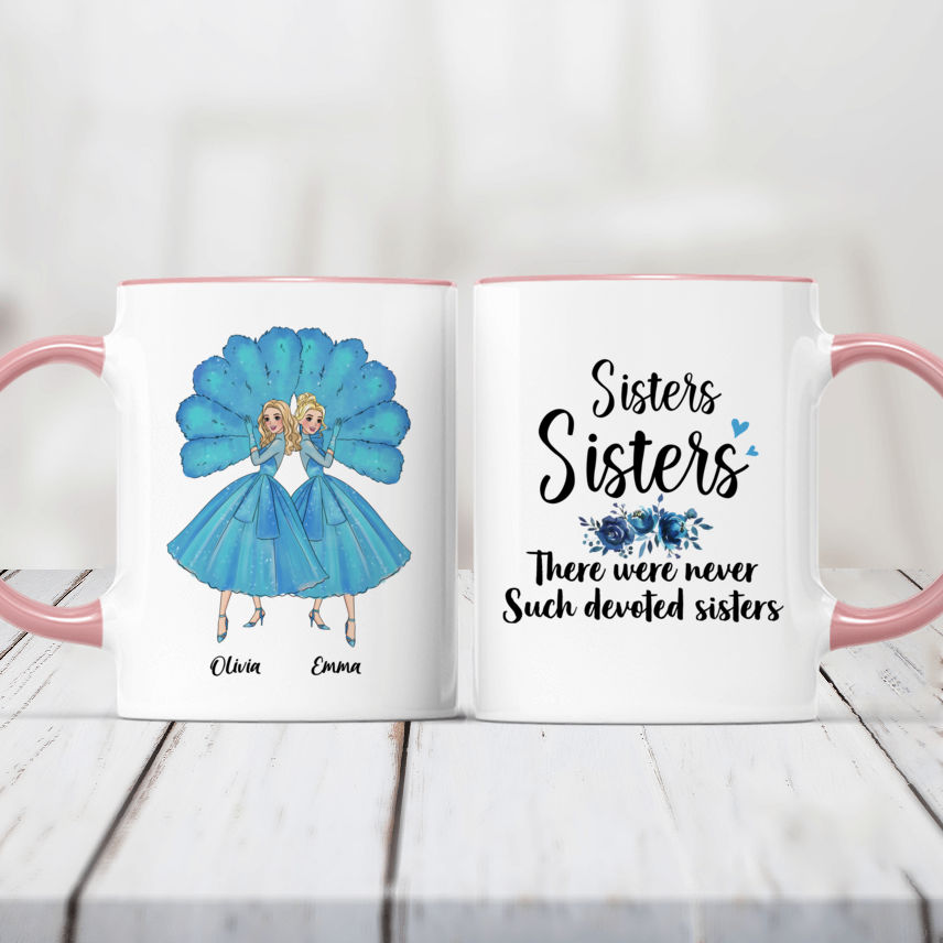 Personalized Mug - Personalized Mug For Sisters - Sisters Sisters - White Christmas - Up To 5 Woman, gift for her, gift for sisters (58095)_8