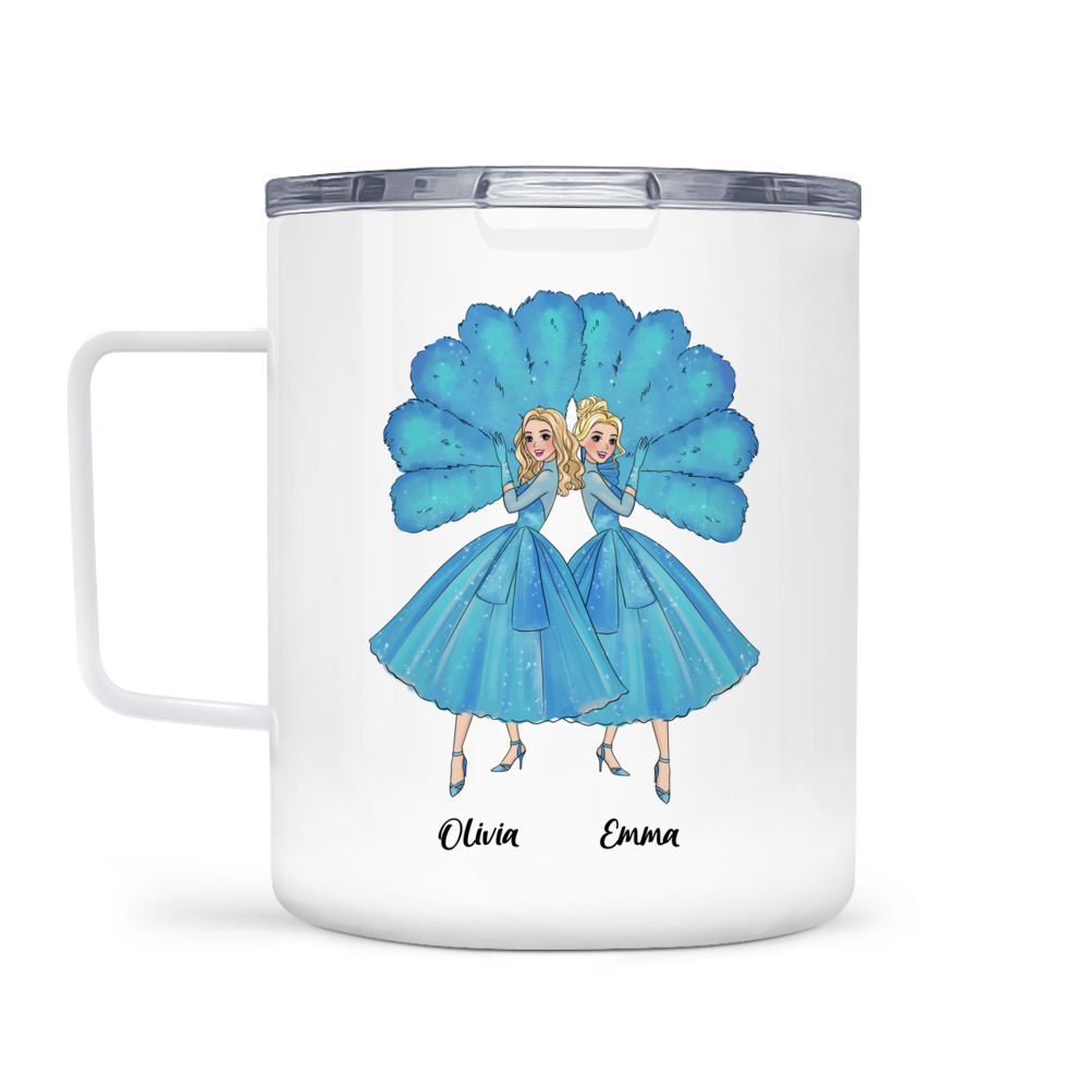 WHIDOBE Personalized Sister Mug (2 Women) Custom Coffee Mug with