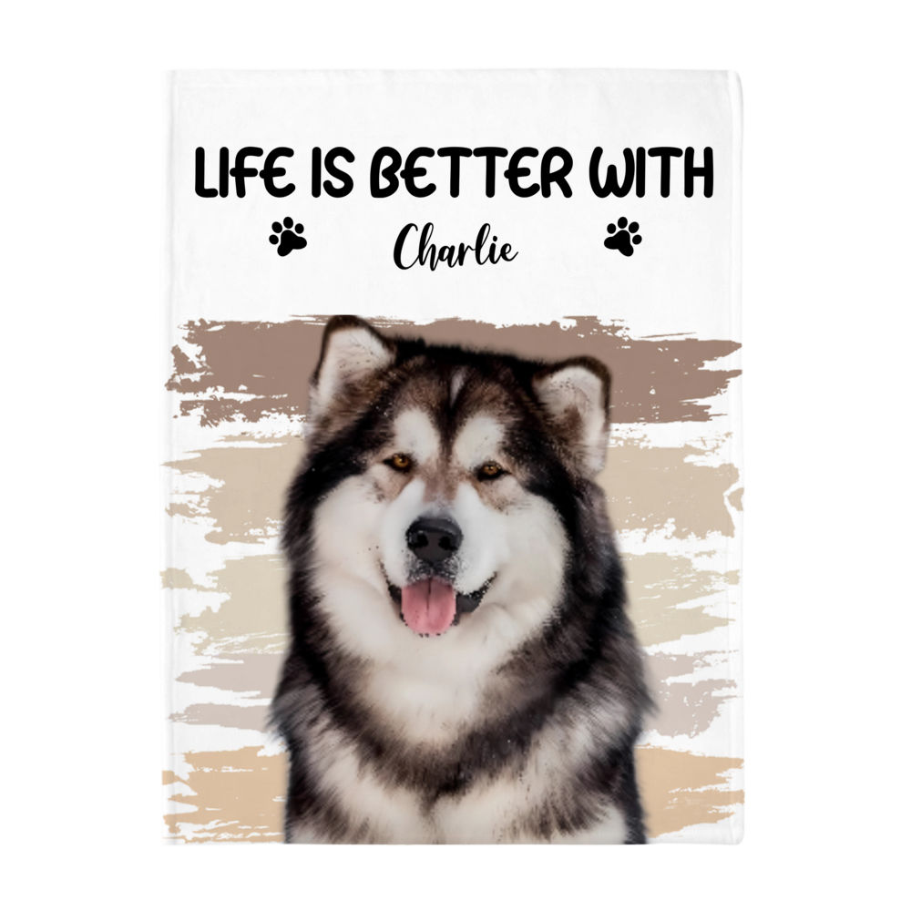 Photo Blanket - Custom Photo Better Life With Dog Cat - Gift For Pet Lovers - Christmas Gift 2024 (Ver 2) - Personalized Photo Blanket_9