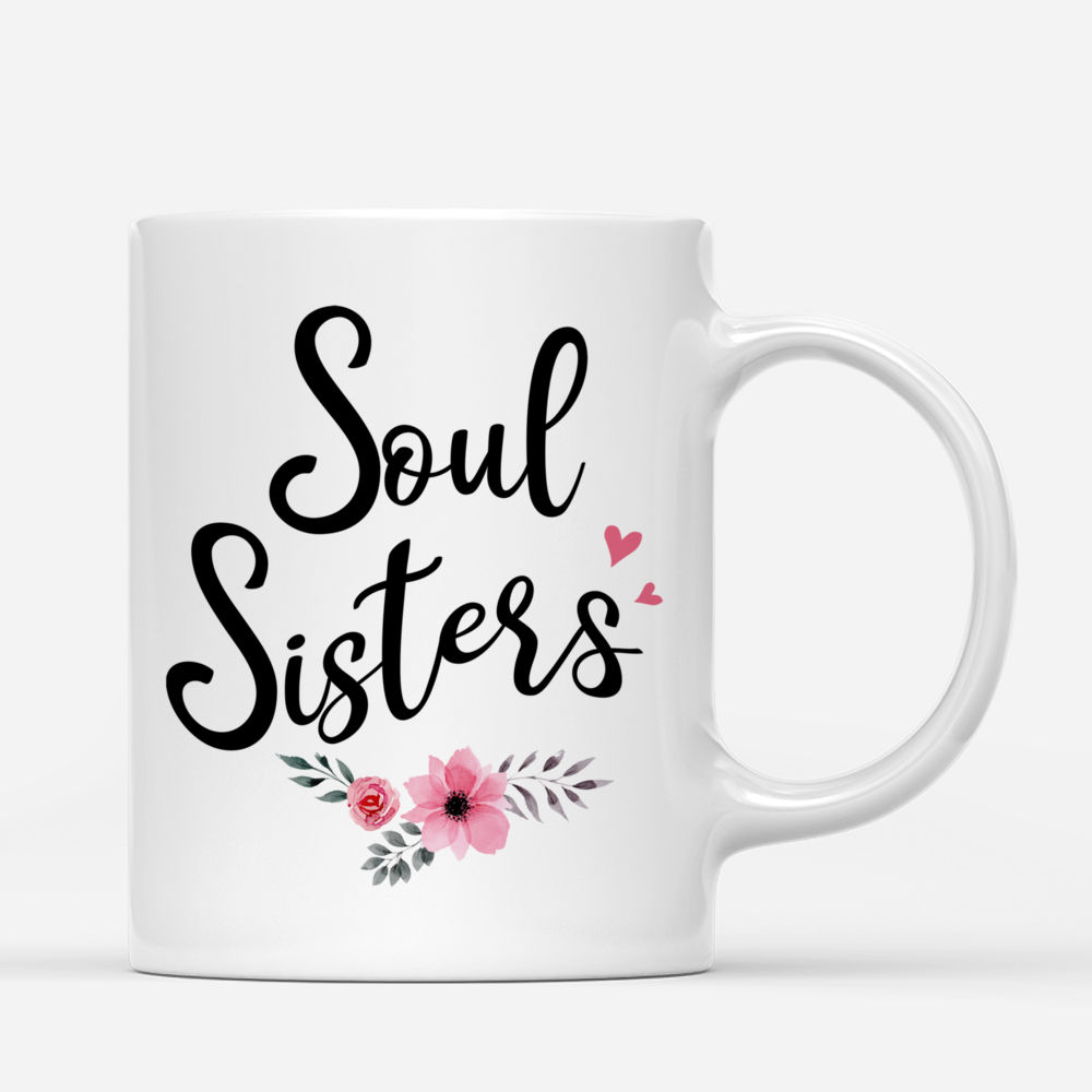 Personalized Mug - Up to 5 Sisters - Soul Sisters - Pink White_2