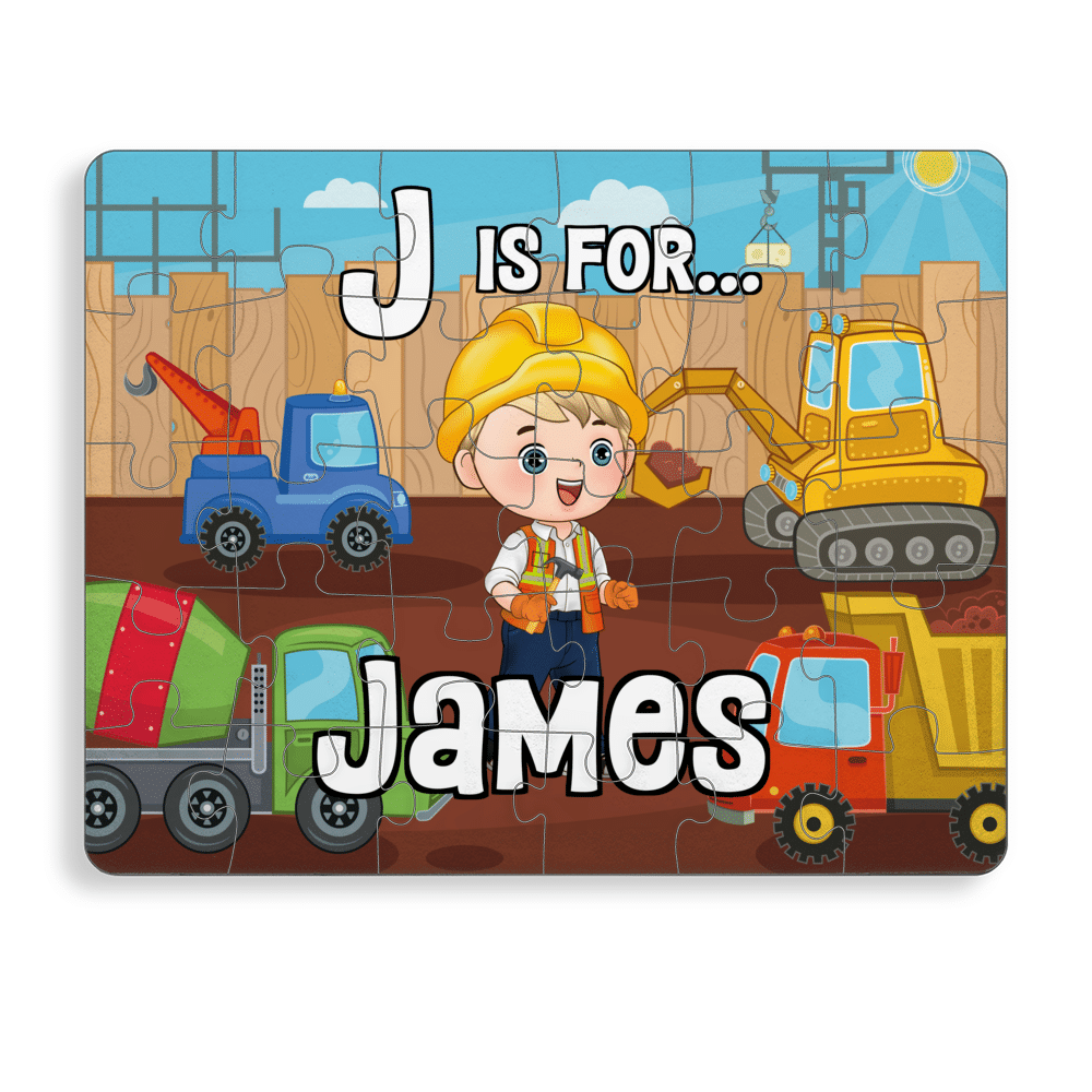 Personalized Puzzle - Jigsaw Puzzle Personalized - Personalized Construction Puzzle, Personalized Puzzle for kids , Construction birthday party favor, Puzzle for boys , Personalized Puzzle - Christmas Gift 2024_1