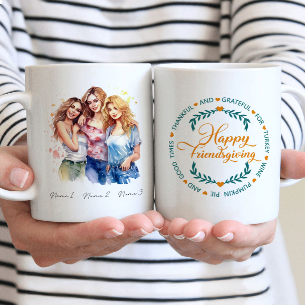 3 Best Friends Personalized Coffee Mug Gift for Her Three Best Friends Mug  Friendship Mug BFF Gifts 3 Friends Custom Present Gift for Her 