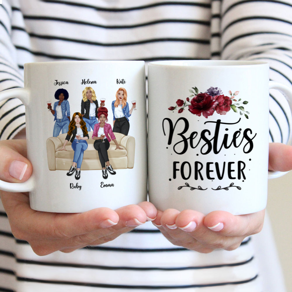 Personalized Mug - Up to 5 Girls - Besties Forever