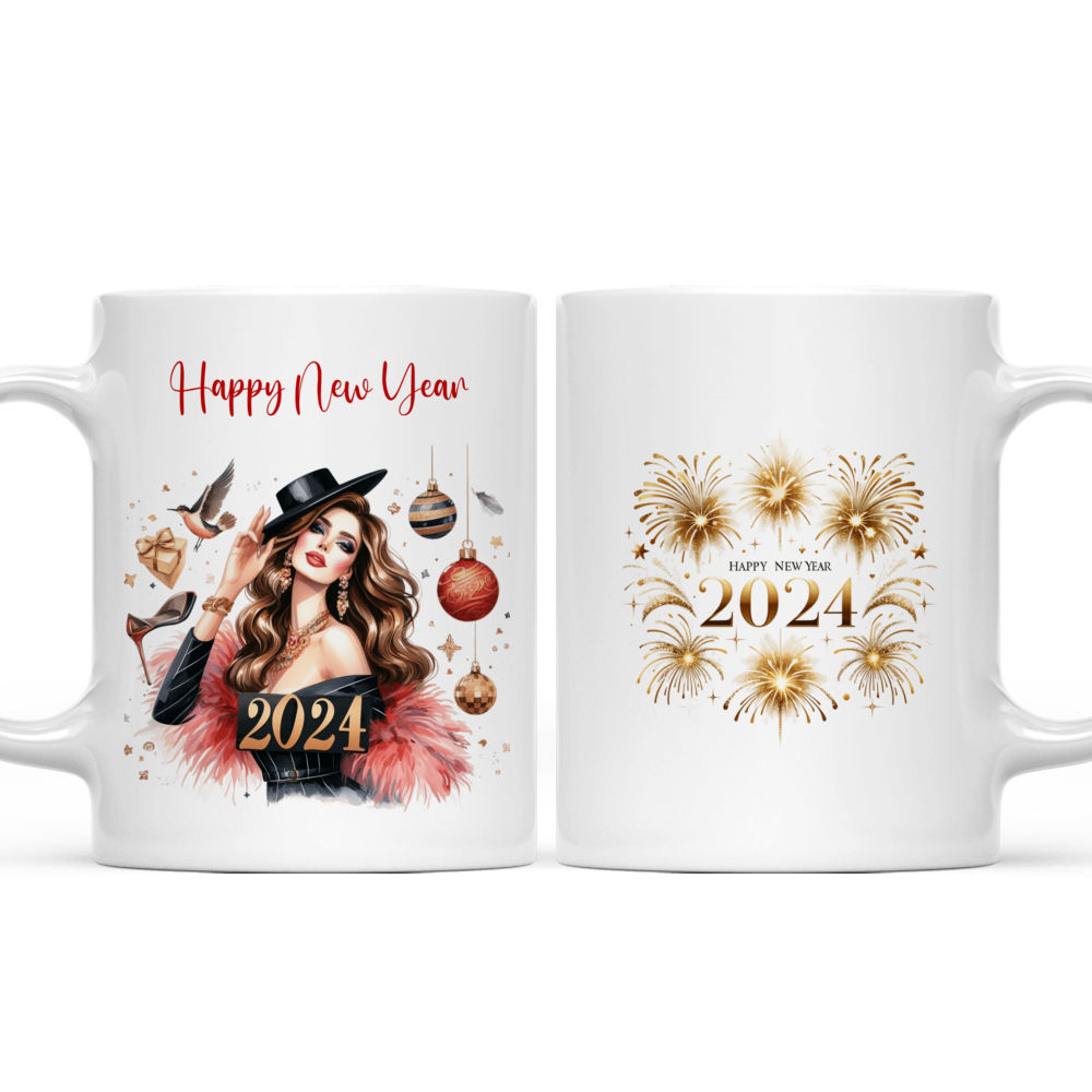 New Year Mug - Happy New Year Mug - Custom Mug - New Year Mug - 2024 Mug -  Family Mug - Friendship Mug - Gifts For Bestie, Family, Sister, Cousin,  Friends, Lover - 41682 41649