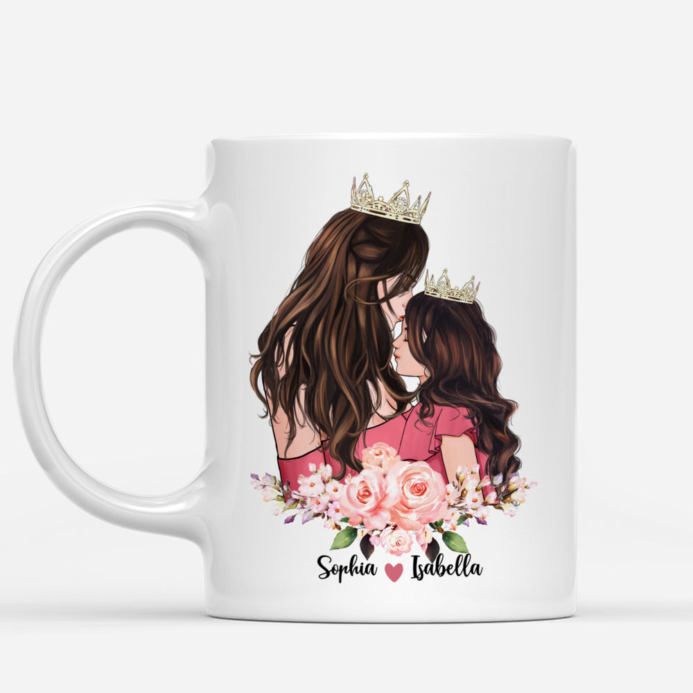 Feminine Florals Personalized Mom Coffee Mug 11 oz White