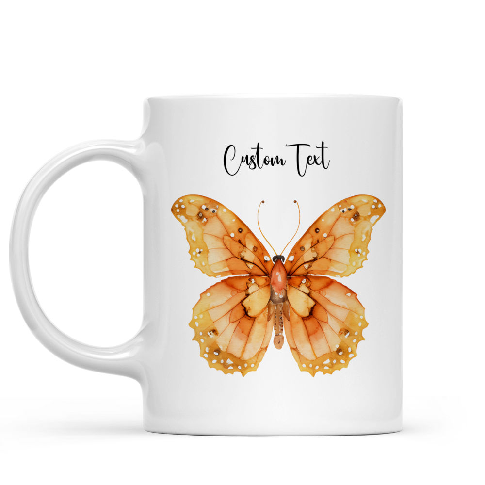 Butterfly Mug - Butterfly Quotes Mug -  Flutten With Grace And Elegance - Custom Mug - Gifts For Bestie, Family, Sister, Cousin, Friends, Lover - 41789 41790_1