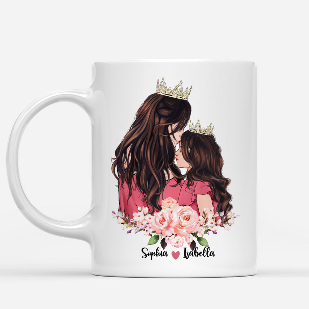 Feminine Florals Personalized Mom Coffee Mug 11 oz White