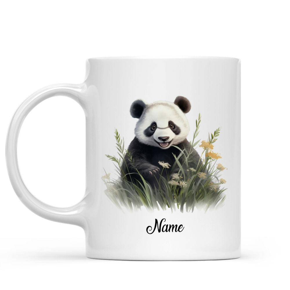 Panda Mug - Positive Vibes - Personalized Cute Watercolor Panda Mug 2024