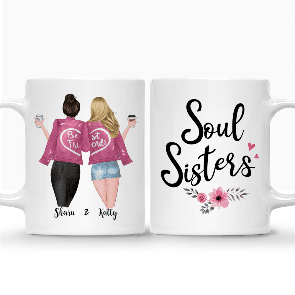 Best friends - Soul Sisters (Pink) - Personalized Mug_3