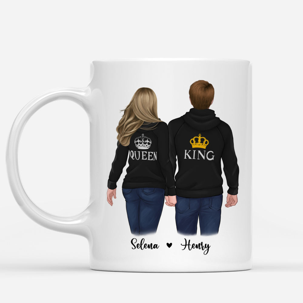 Personalized Mug - Hoodie Couple Mug - To My Love God Blessed The Broken Road That Led Me Straight To You - Couple Gifts, Valentine's Day Gifts_1