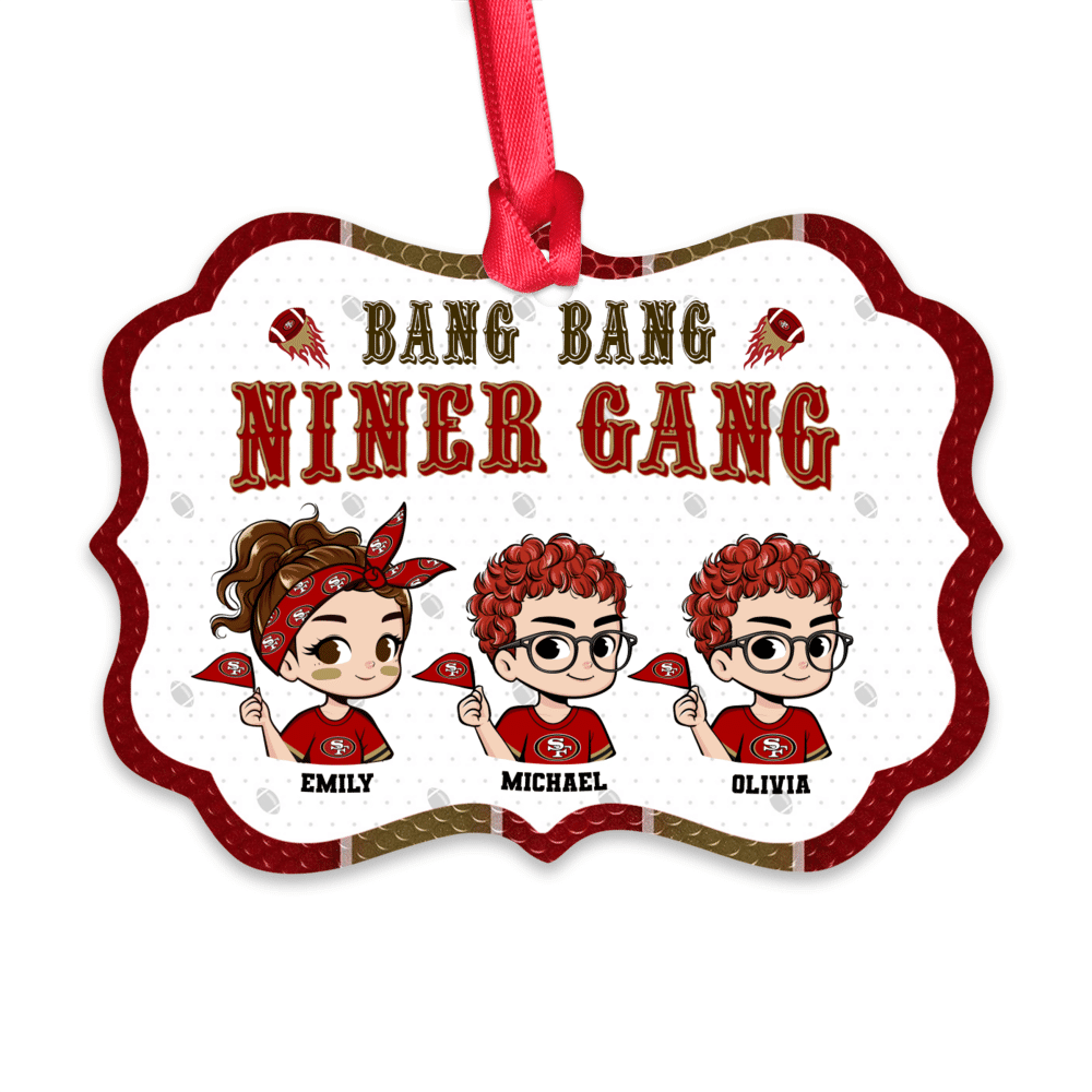 Christmas Ornament - Chibi Football - Bang Bang Niner Gang - Christmas Gifts - Personalized Ornament_4