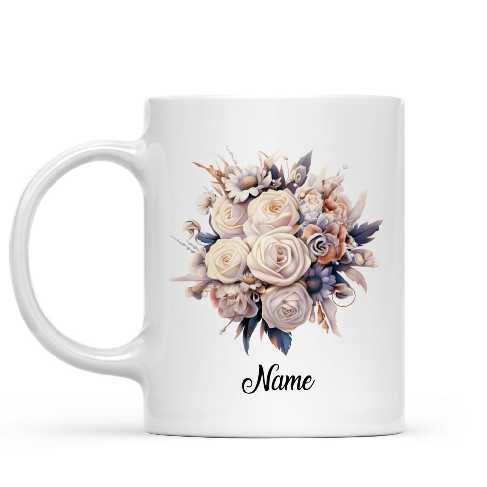 Spring Mug - Spring Quoste - Personalized Cute Watercolor Spring Girl Flower Mug 2024 - Personalized Mug_1