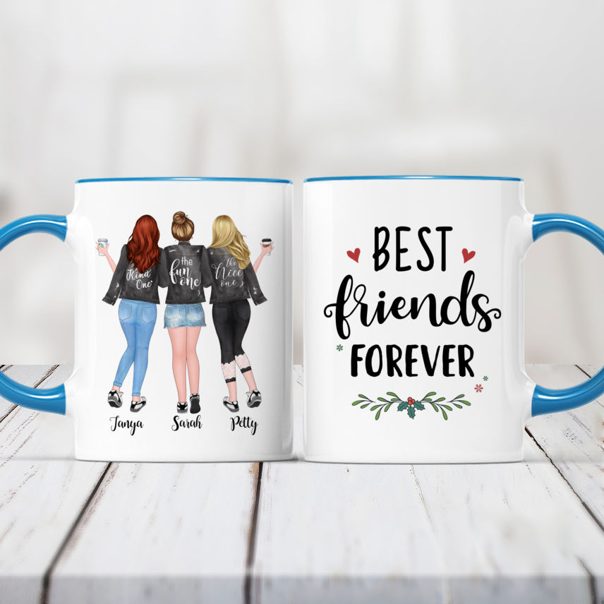 Personalized Mug - Up to 5 Girls - Besties Mug - Si Les Bons Amis Sont  Difficiles À Trouver