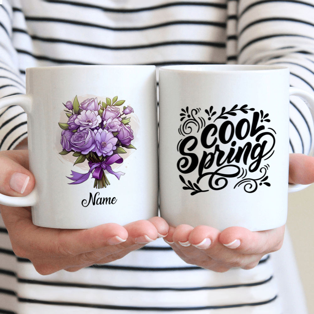 Lavender Coffee Mugs, Lavender Watercolor Cup