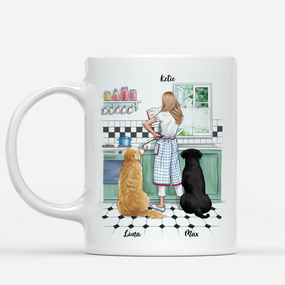 Personalized Mug - Girl and Dogs - Life Is Better With Dogs - Kitchen_1