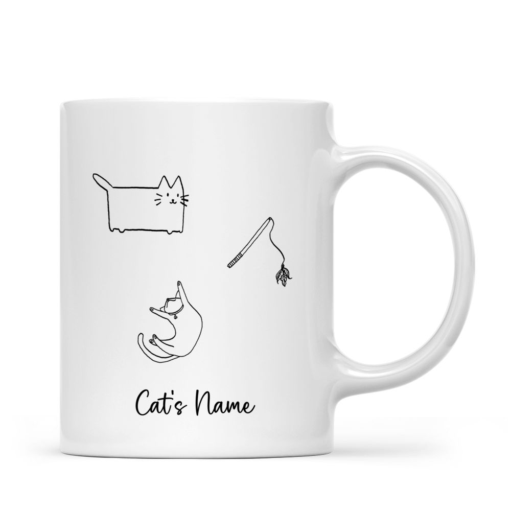 Cat Mug - Cat Peeking Around Corner Mug - Cat Lovers Mug - Custom Mug - Gifts For Family, Grandma, Grandpa, Mother, Father, Friend, Sister, Brother - 42020 42023_2