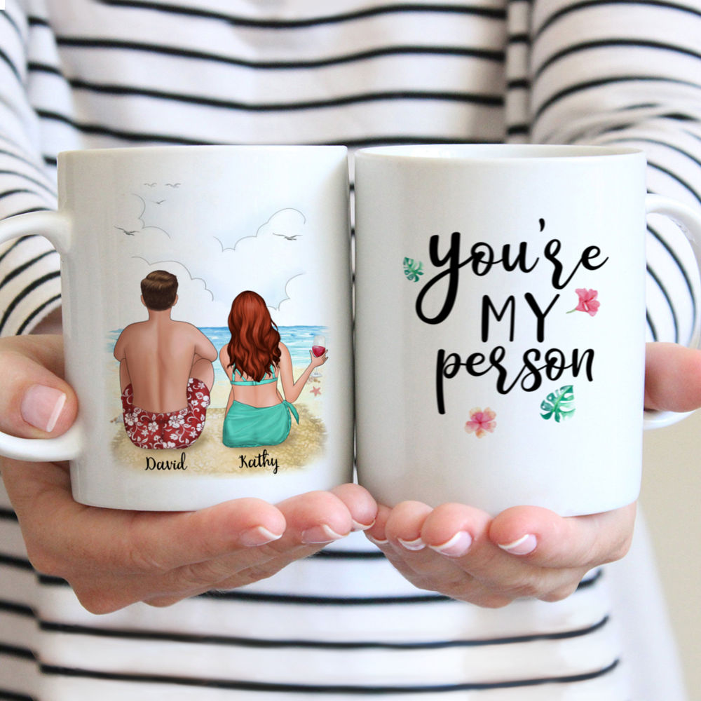 Personalized Mug - Beach Couple - You Are My Person - Couple Gifts, Valentine's Day Gifts, Couple Mug, Gifts For Her, Him