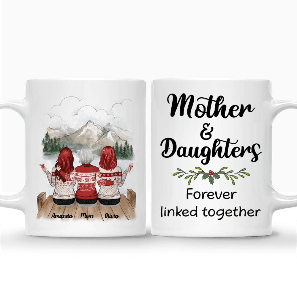 Mother & Daughter Personalized Mug - Forever Linked Together_3