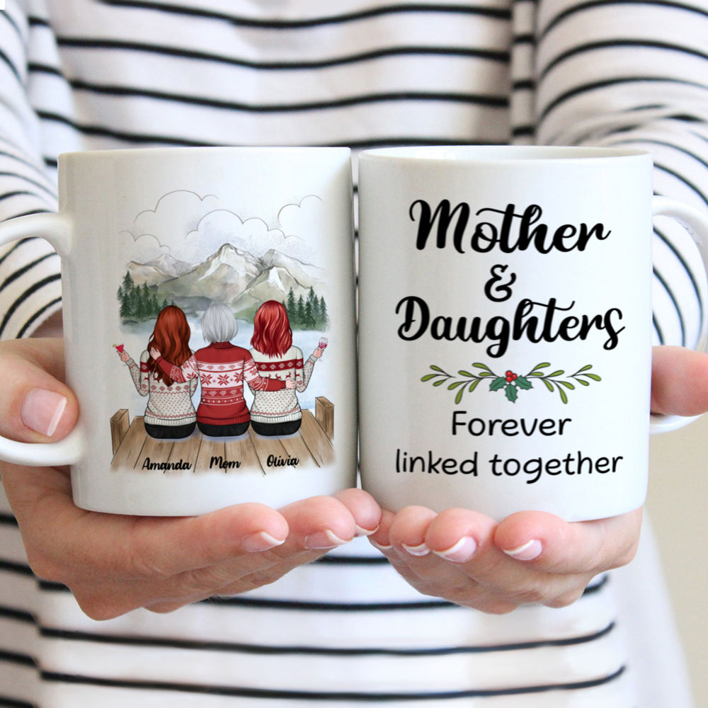 Mother & Daughter Personalized Mug - Forever Linked Together