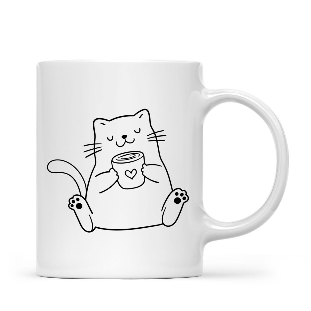 Cat Mug Cat With Coffee Mug Funny Cat Mug Custom Mug Gifts For