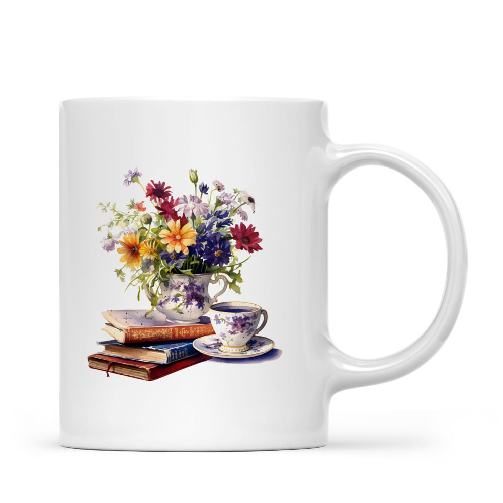 Flowers Mug - Floral Watercolor Mug - Retro Wild Flowers Mug - Custom Mug - Gifts For Bestie, Family, Sister, Cousin, Friends, Dogs Lovers-  Personalized Mug - 42188 42189_2