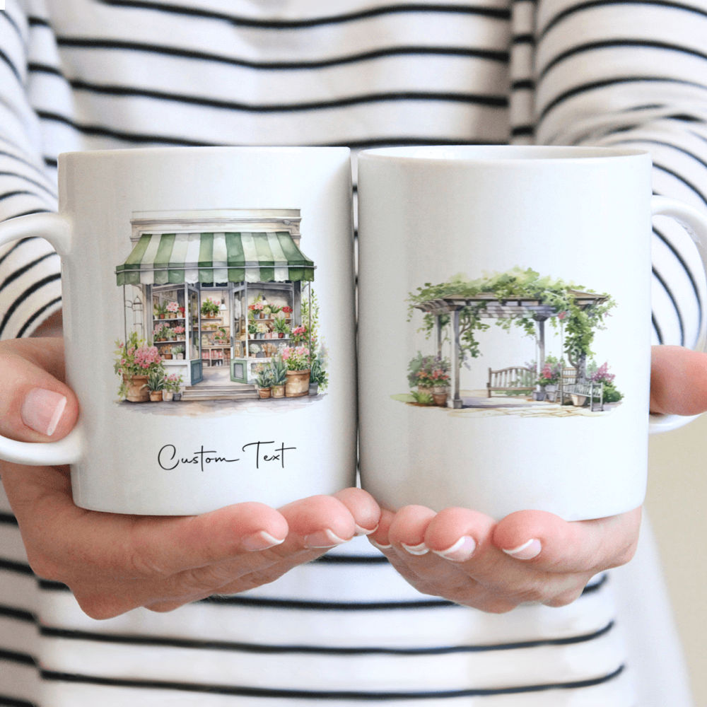 Flowers Mug - Flowers Shop - Floral Storefront Mug - Floral Pergola - Flowers Garden Mug - Custom Mug - Gifts For Bestie, Family, Sister, Cousin, Friends, Lovers-  Personalized Mug - 42215 42219