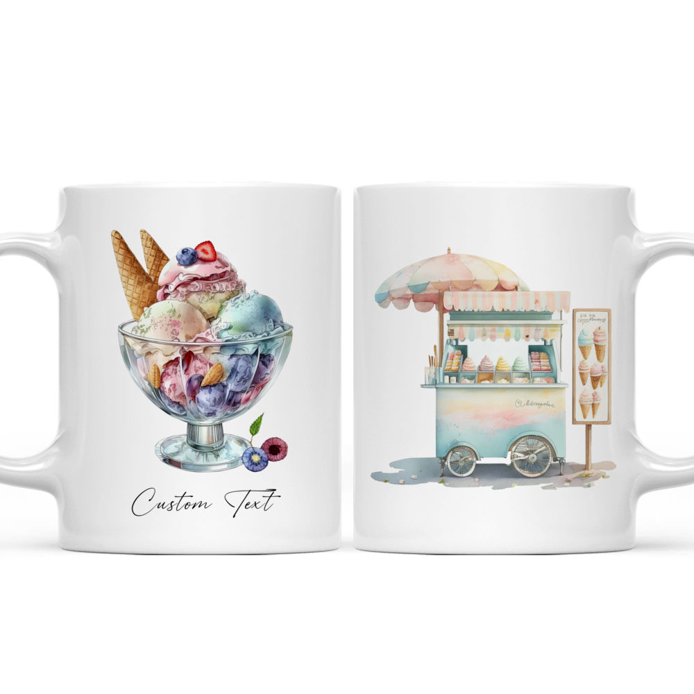 Food Mug - Ice Cream Dessert Mug - Ice Cream Stand Sweets Storefront Mug -  Custom Mug - Gifts For Bestie, Family, Sister, Cousin, Friends, Lovers