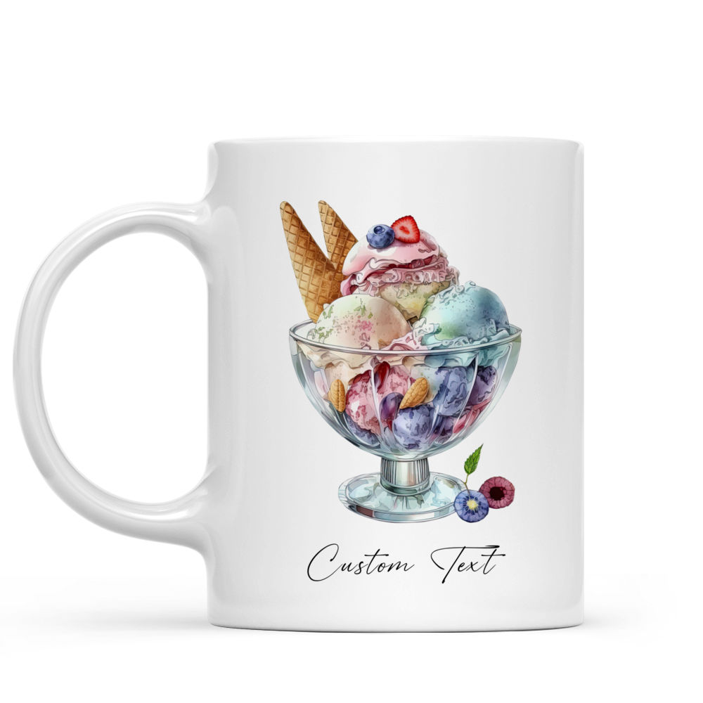 Food Mug - Ice Cream Dessert Mug - Ice Cream Stand Sweets Storefront Mug -  Custom Mug - Gifts For Bestie, Family, Sister, Cousin, Friends, Lovers