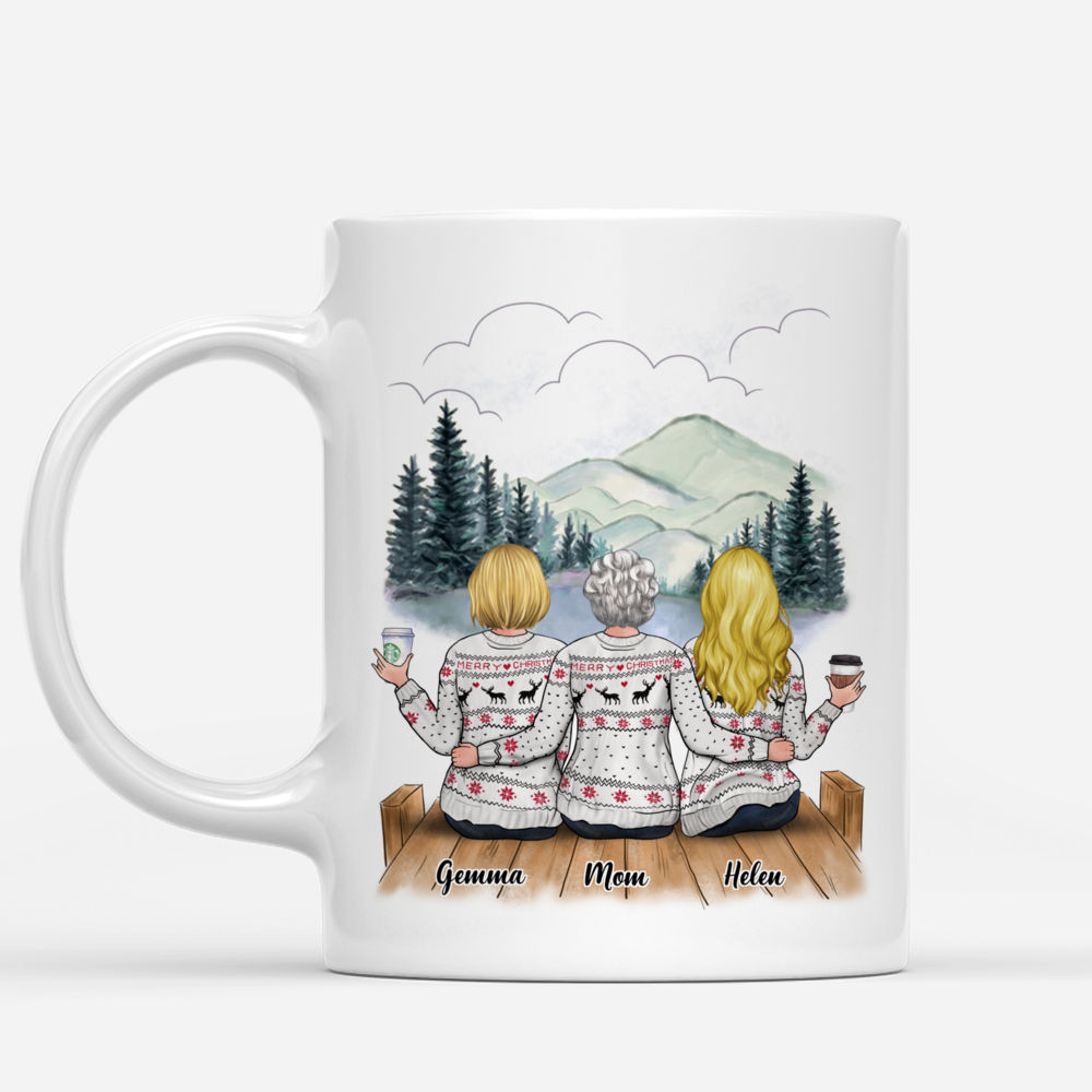 Mother & Daughter Custom Mug - The Love Between A Mother And Daughters Is Forever_1