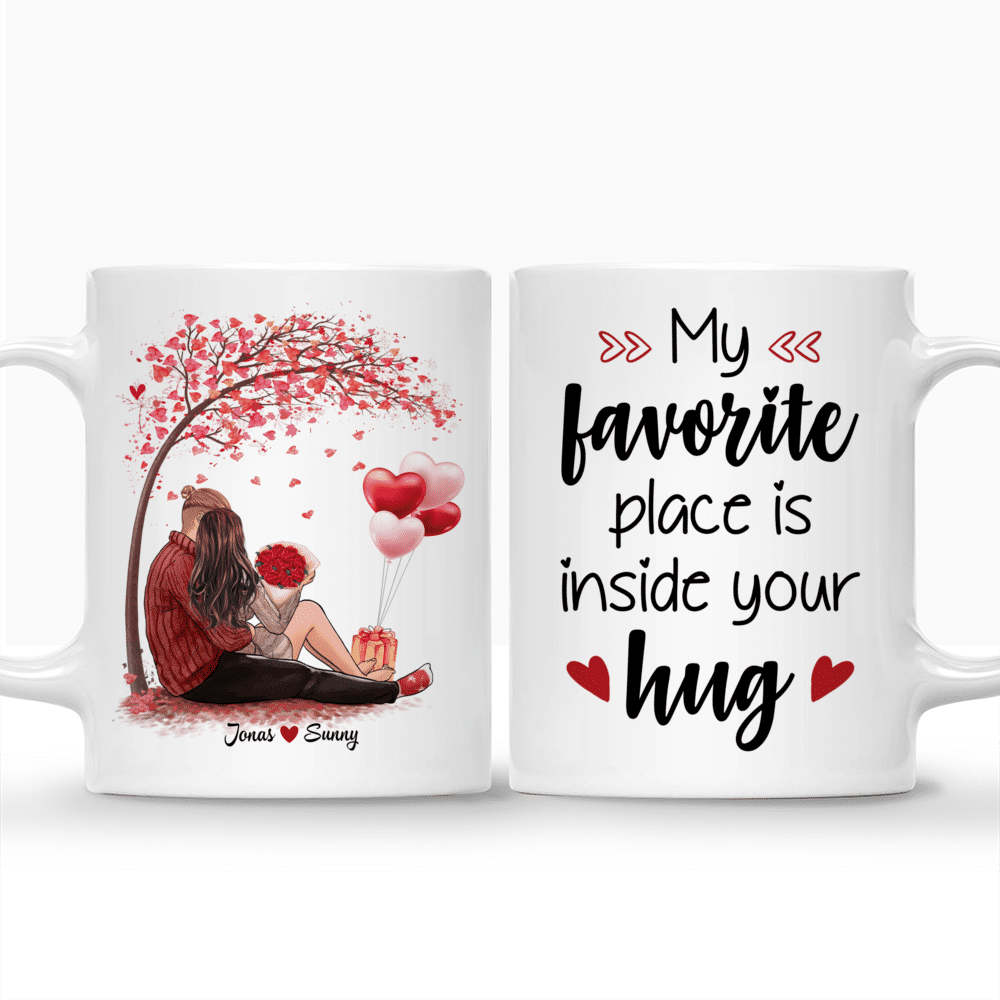 Valentine Couple - Mug - My favorite place is inside your hug_3