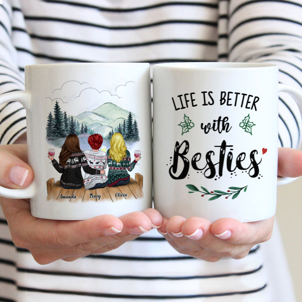 Personalized Mug - Mountain View - Life Is Better With Besties