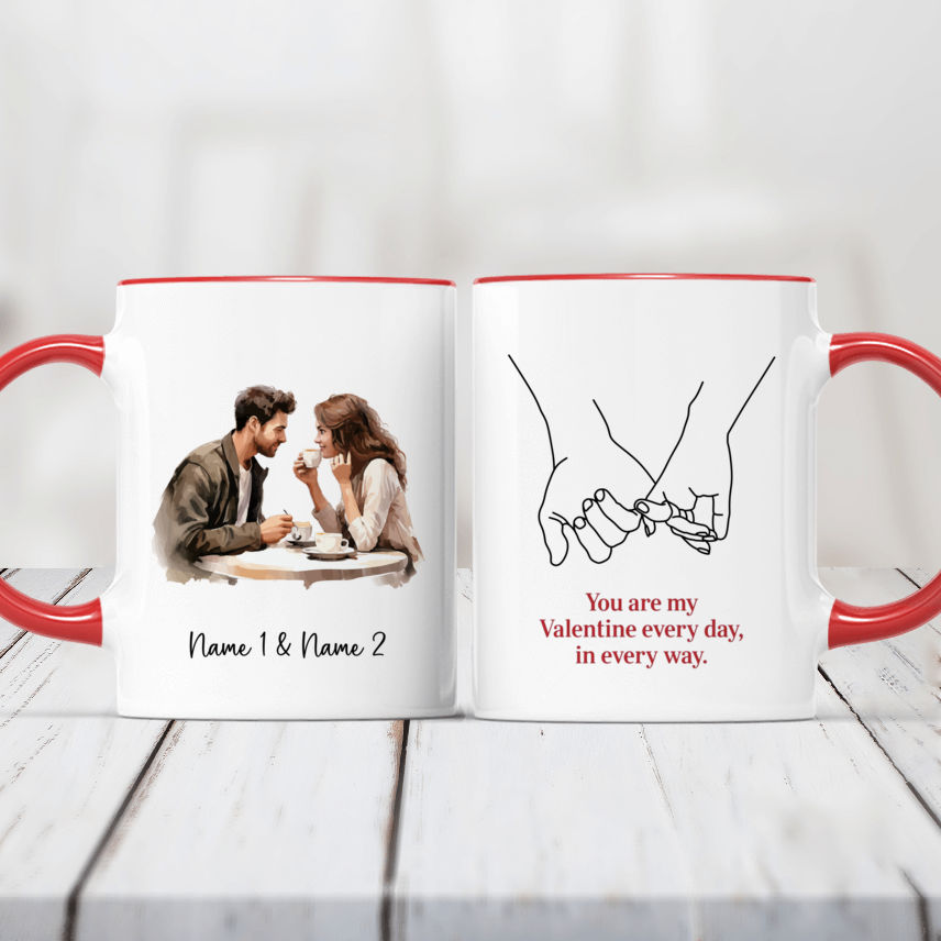 Valentine Mug - Couple Mug - Wedding Mug - Custom Mug - Gifts For Family,  Lovers, Husband, Wife, Friends- Personalized Mug - 42585 42587