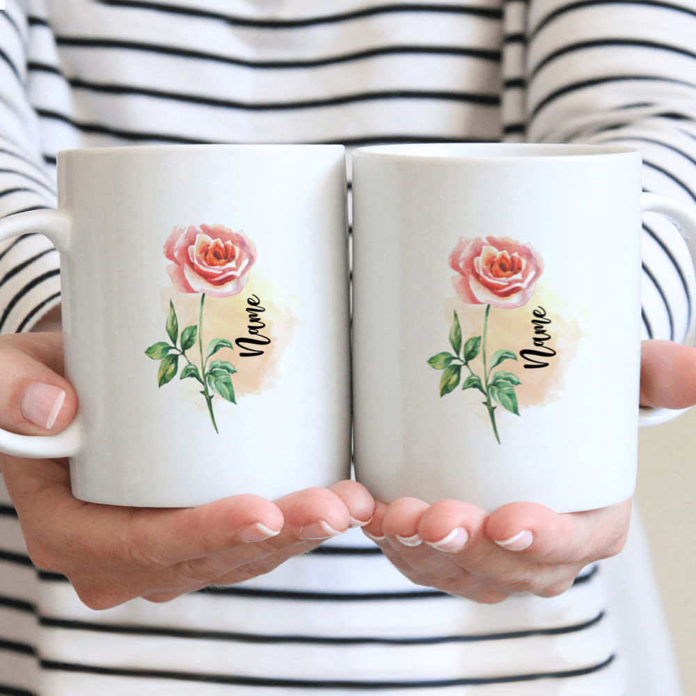Flower Mug - Personalized Flower Mug, Blooming Rose Mug, Mug Lovers Gift for Friends, Love Coffee Mug 42577_4