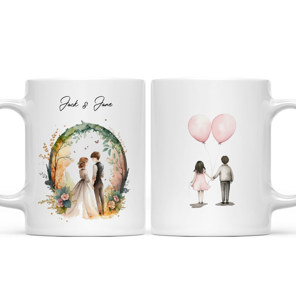 Couple Mug - Wedding Mug - Custom Mug - Gifts For Family, Lovers, Husband, Wife, Friends-  Personalized Mug - 42585 42587