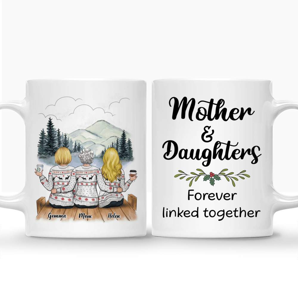 Custom Cups - Mother & Daughters Forever Linked Together_3