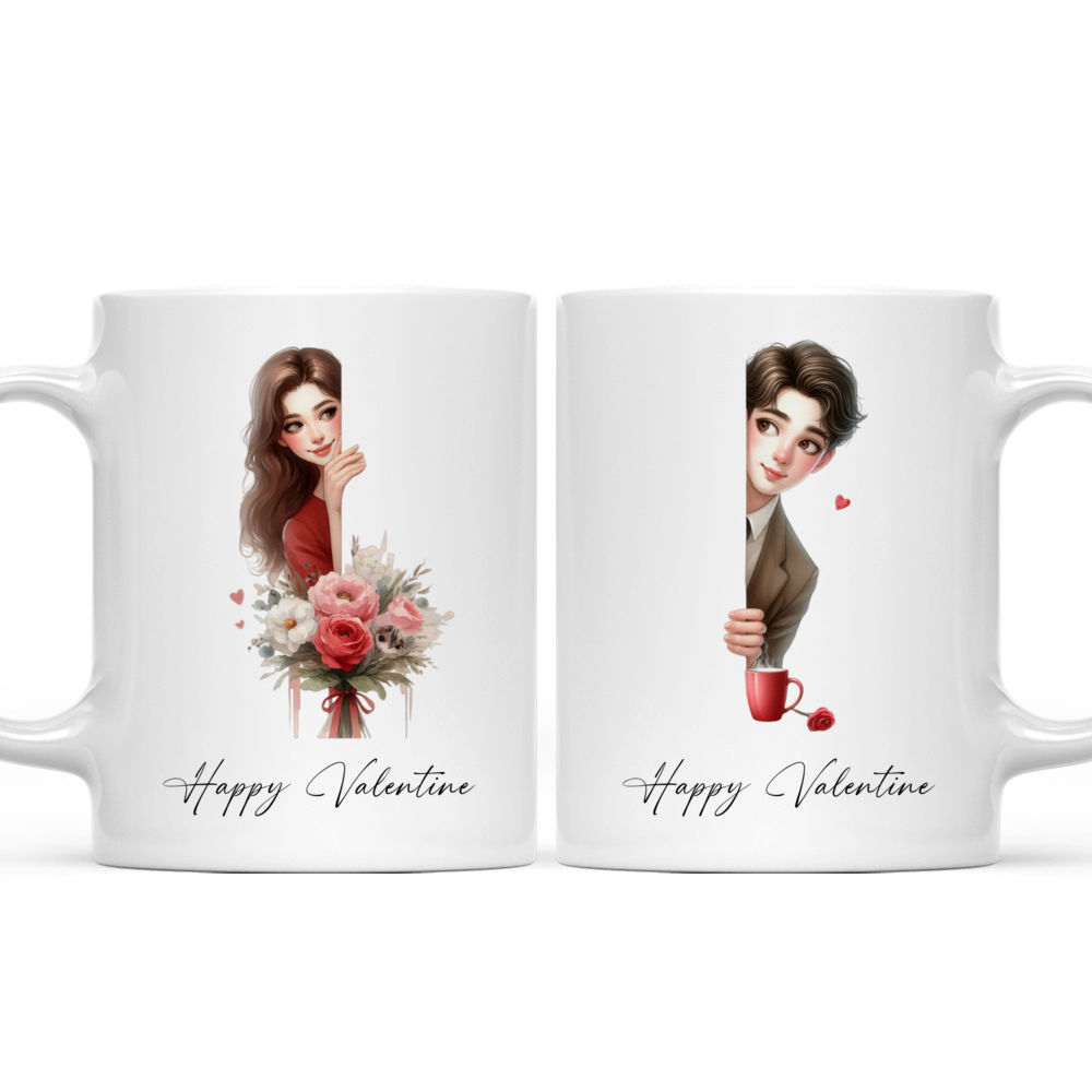 Personalized Couple Mug Custom Valentines Day Victorian Lovers Mug