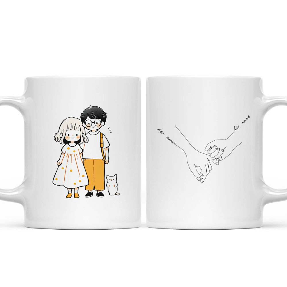 Valentine Mug - Couple Mug - Holding Hands Couple - Custom Mug - Gifts For Family, Daughters, Sisters  Lovers, Girlfriend, Wife, Friends-  Personalized Mug - 42713 42712_3