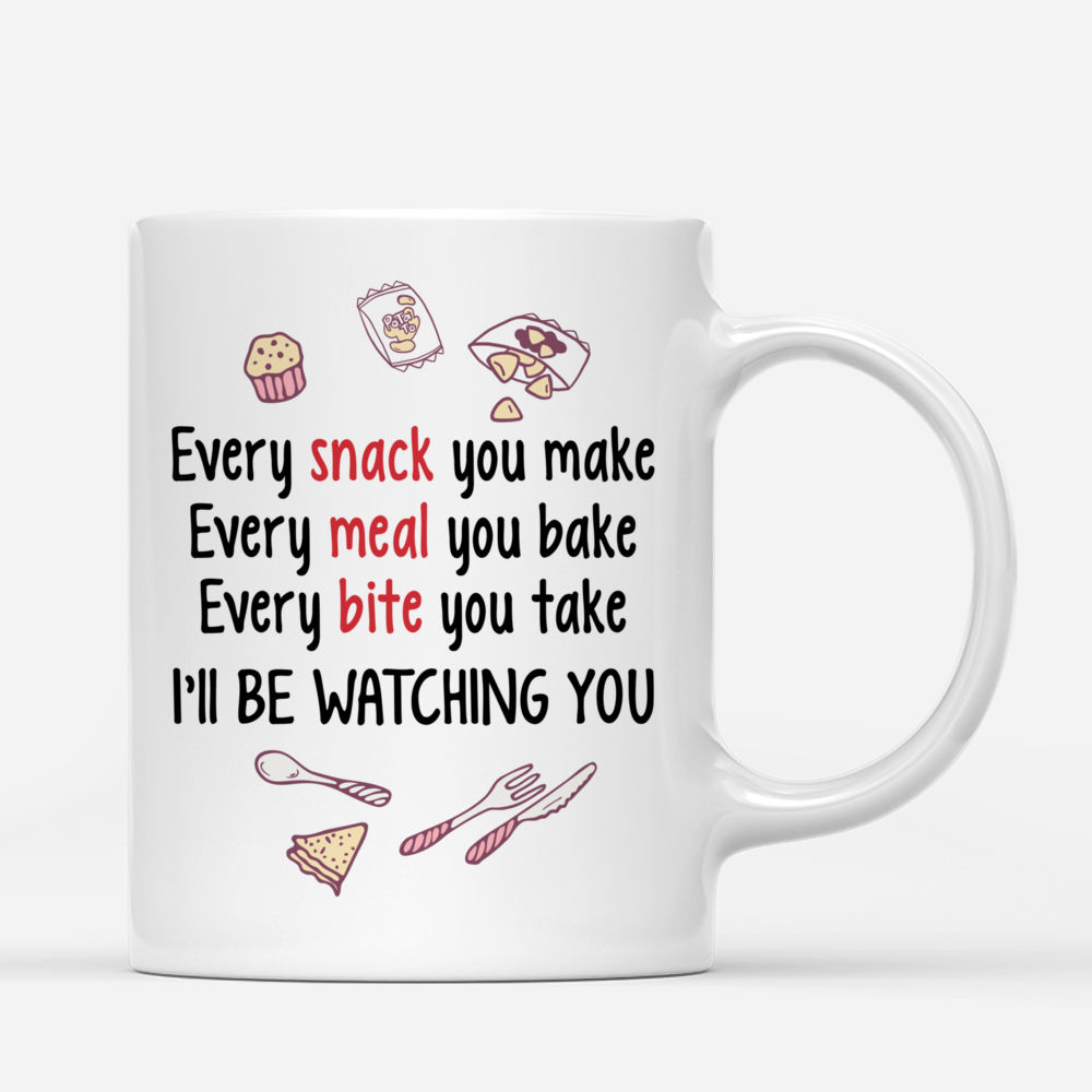 Personalized Girl & Dogs Mug - I'll Be Watching You Custom Mug_2