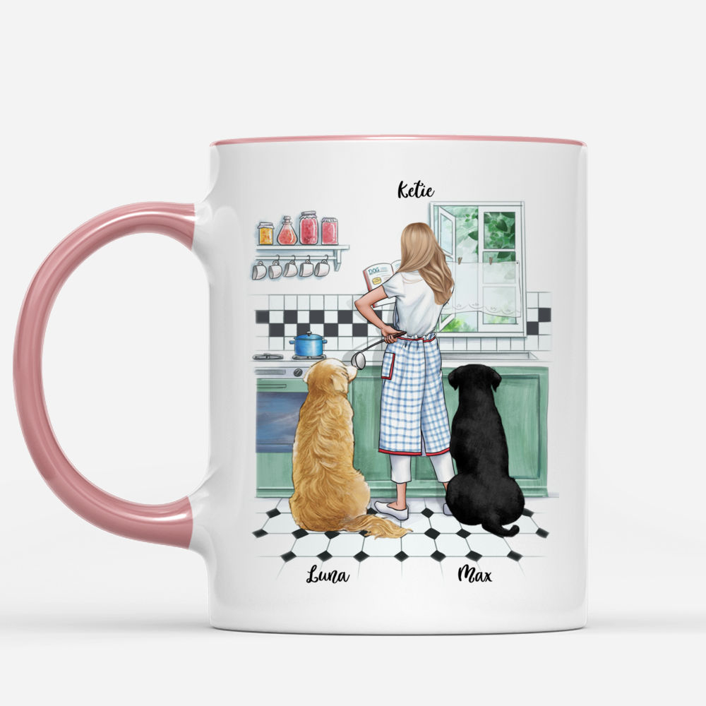 Personalized Girl & Dogs Mug - I'll Be Watching You Custom Mug_1