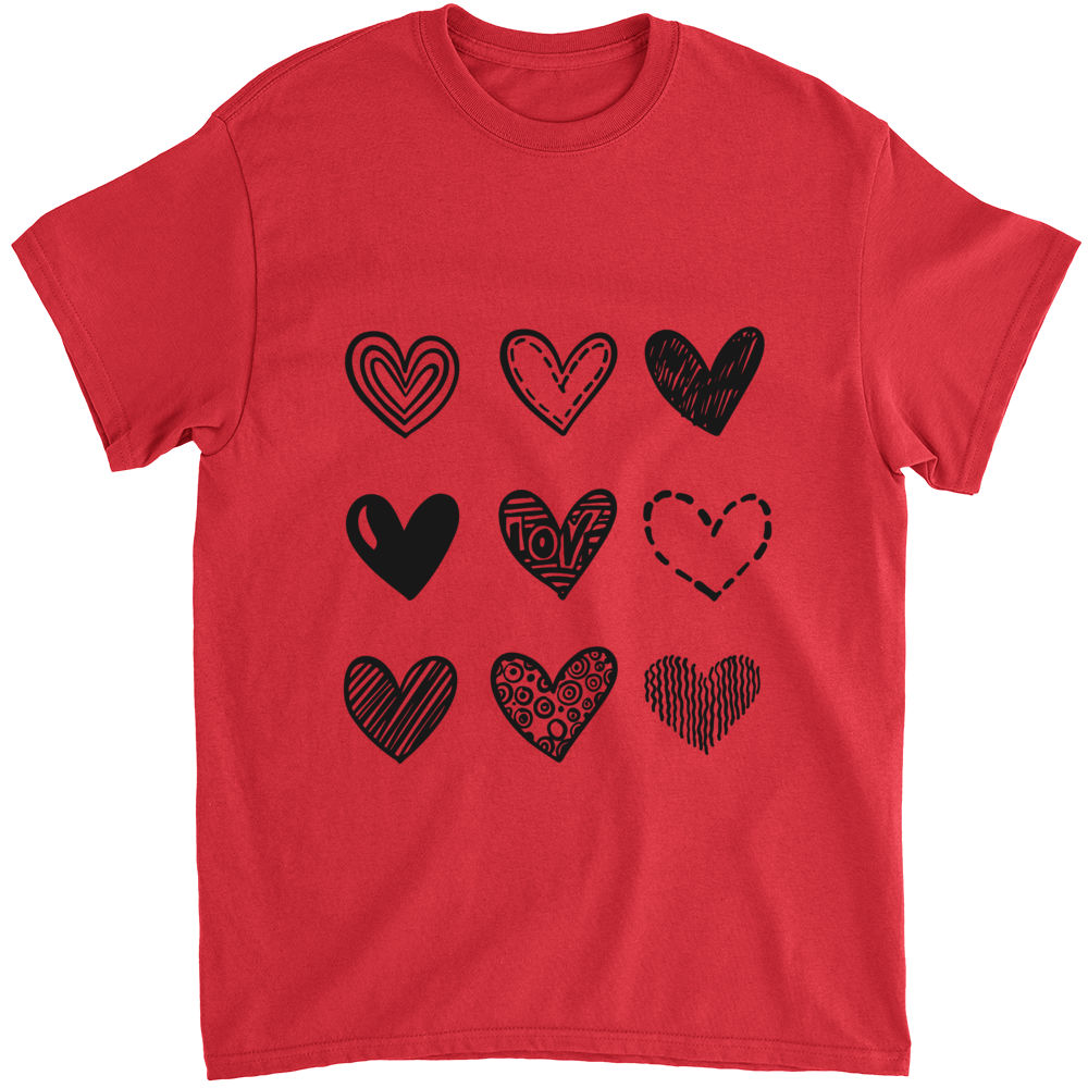 Valentines Day - Womens Valentines Day Heart T-Shirt, Valentine