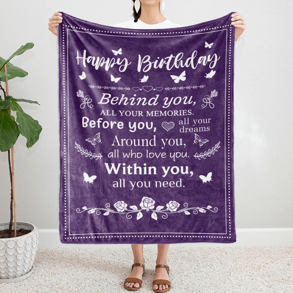Personalized Blanket - Birthday Blanket - Blanket - Happy Birthday, behind you all your memories_10