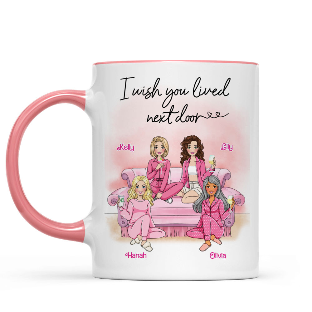 Personalized Mug - Sisters Mug - I wish you lived next door (Up to 9)_3