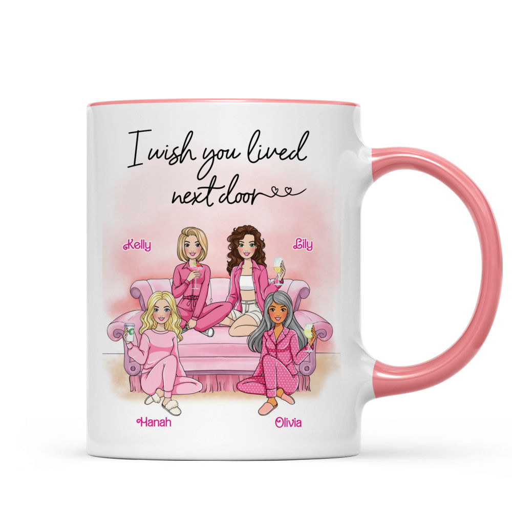 Personalized Mug - Sisters Mug - I wish you lived next door (Up to 9)_4