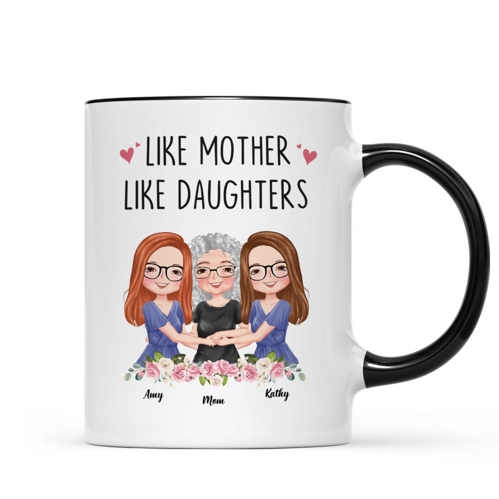 Mother's Day 2024 - Gift for Mom, Gift for Sisters  - Mother & Daughters Forever Linked Together - Personalized Mug_2