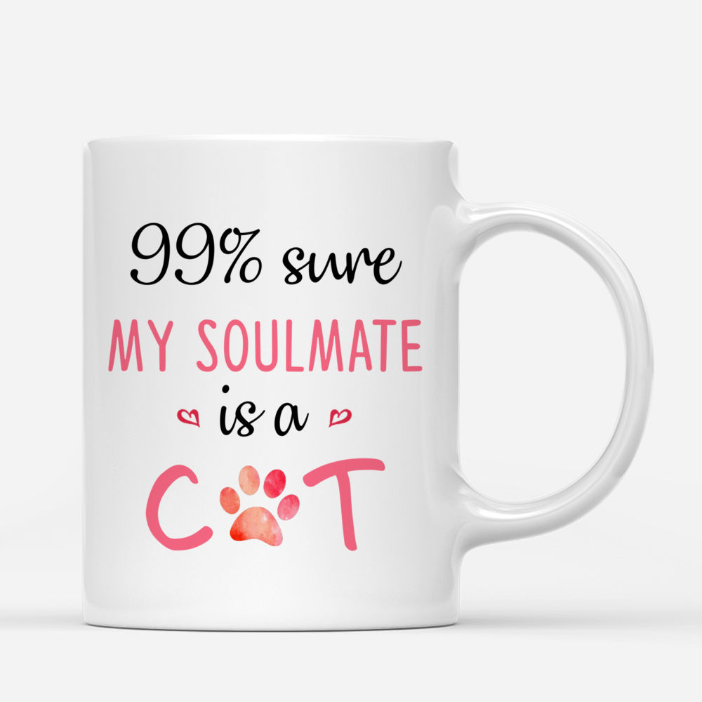 Personalized Mug - Girl and Cats - 99% Sure My Soulmate Is A Cat_2