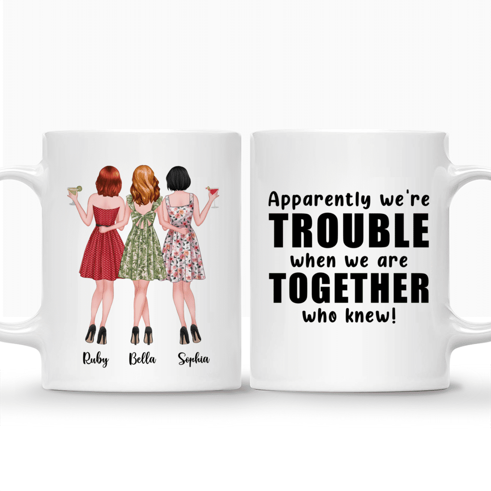 Personalized Mug - 3 Girls - We'll Be Friends Until We're Old And Senile, Then We'll Be New Best Friends (Spring)_3