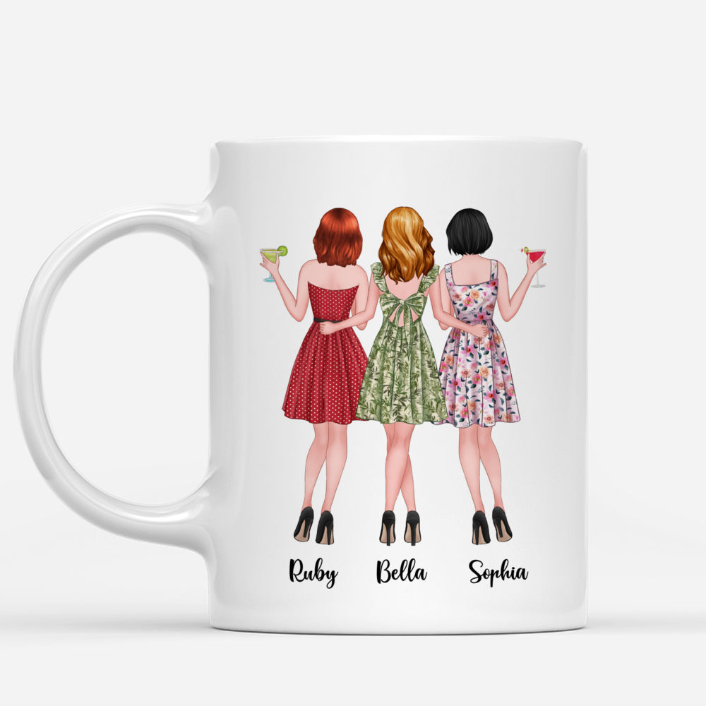 Personalized Mug - 3 Girls - We'll Be Friends Until We're Old And Senile, Then We'll Be New Best Friends (Spring)_1