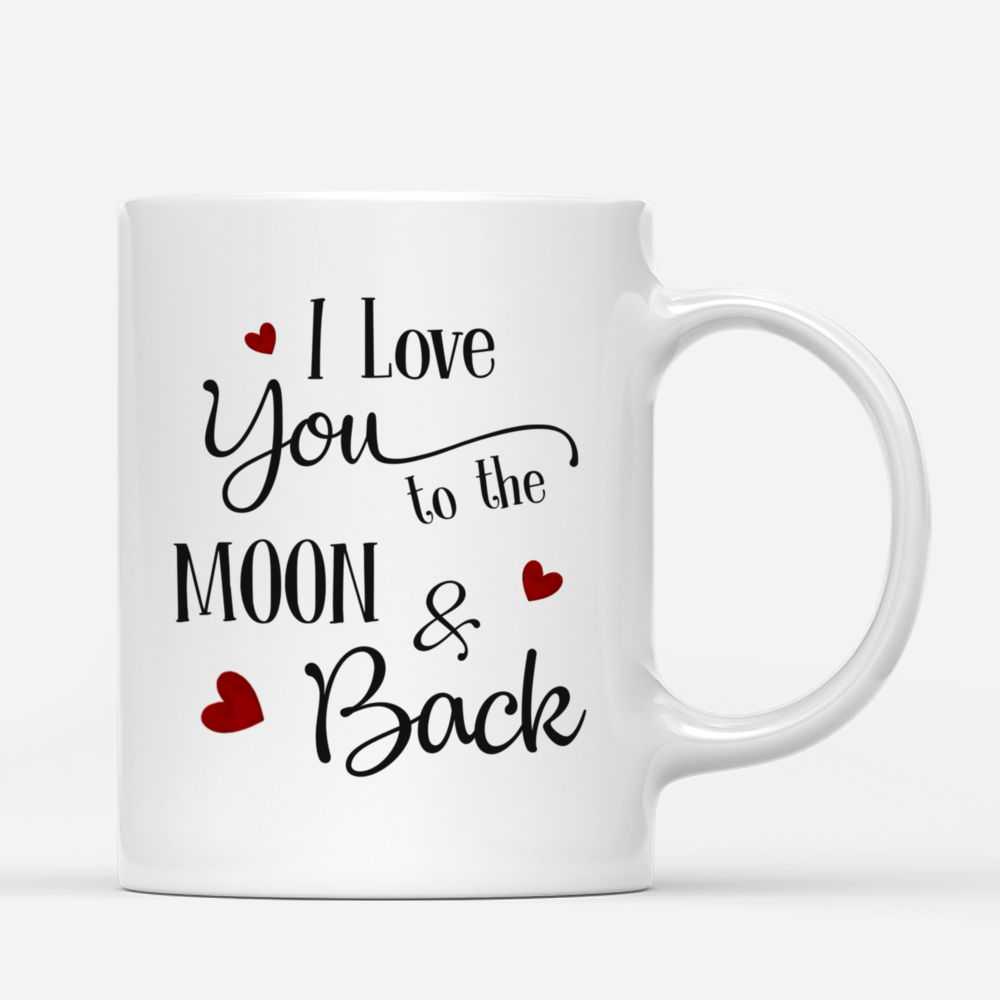 Personalized Mug - Kissing Couple - I love you to the moon and back - Couple Mug, Couple Gifts, Valentine's Day, Anniversary gifts_2