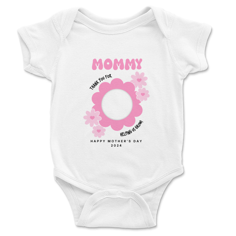 Photo Shirt - Mother's Day - Photo Upload Onesie - Mother If You Were A Flower I Would Pick You. Happy Mother's Day 2024_4