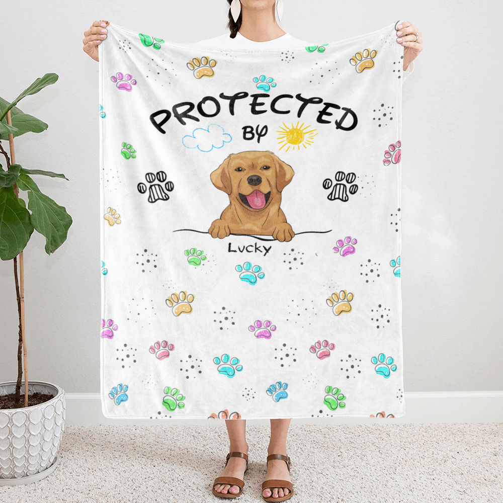 Personalized Blanket - Baby Blanket - Protected By_2